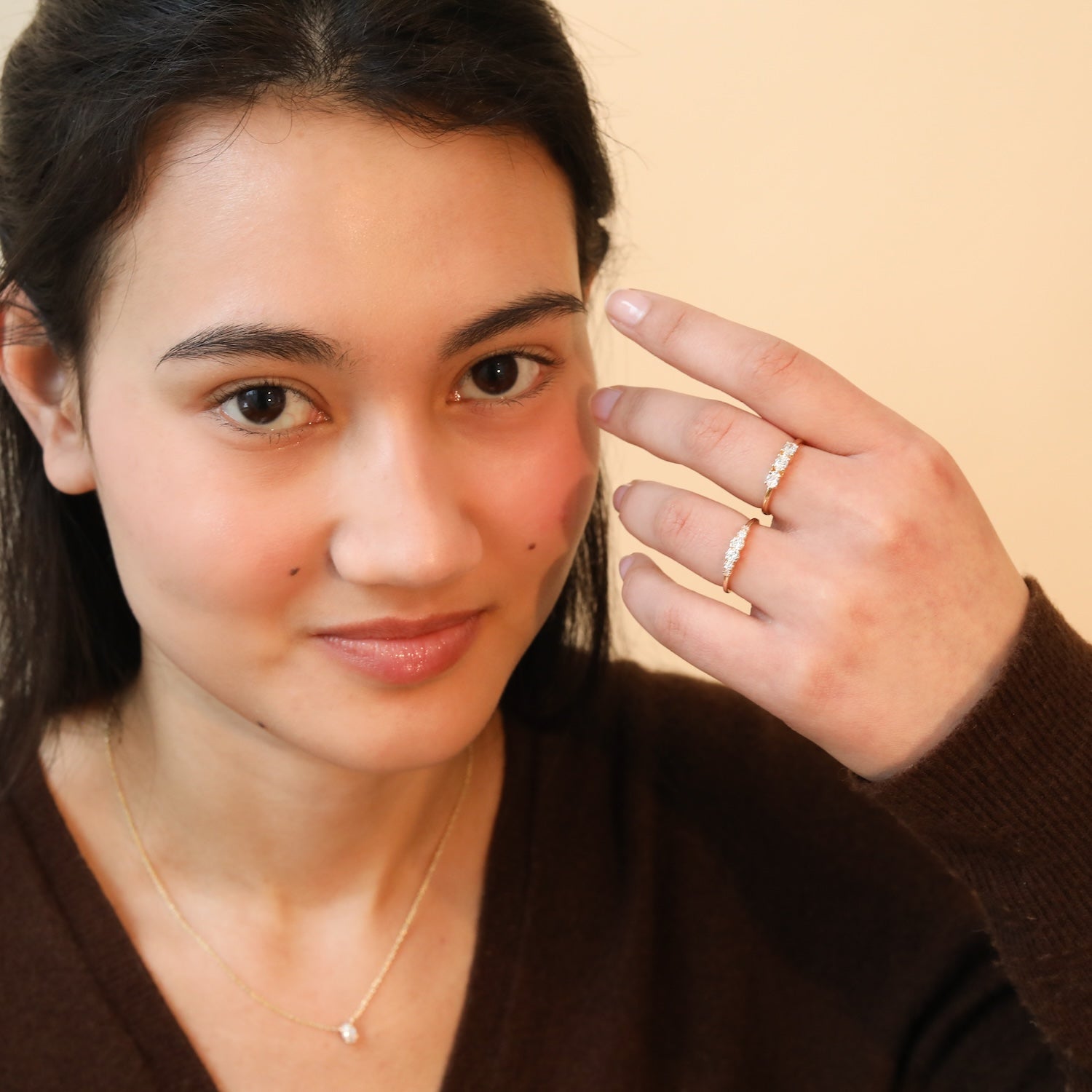 Trio Diamond Ring | 14K Goud